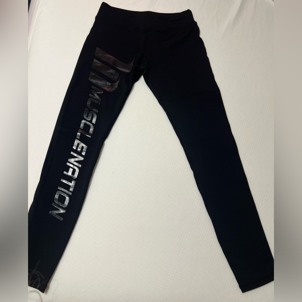 Muscle Nation Black Legging, Size Medium NWT